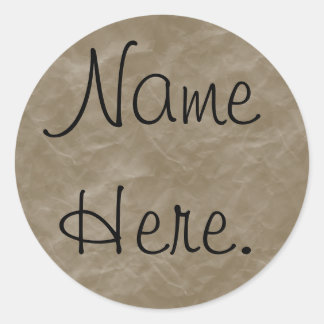 Redonda Pegatina de Personalizado de bolsitas de papel