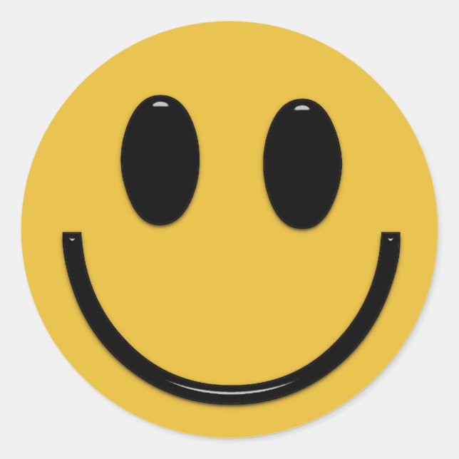 Redonda pegatina de personalizado de cara divertida (Anverso)