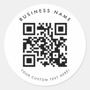 Redonda Pegatina de Personalizado de código QR redondo