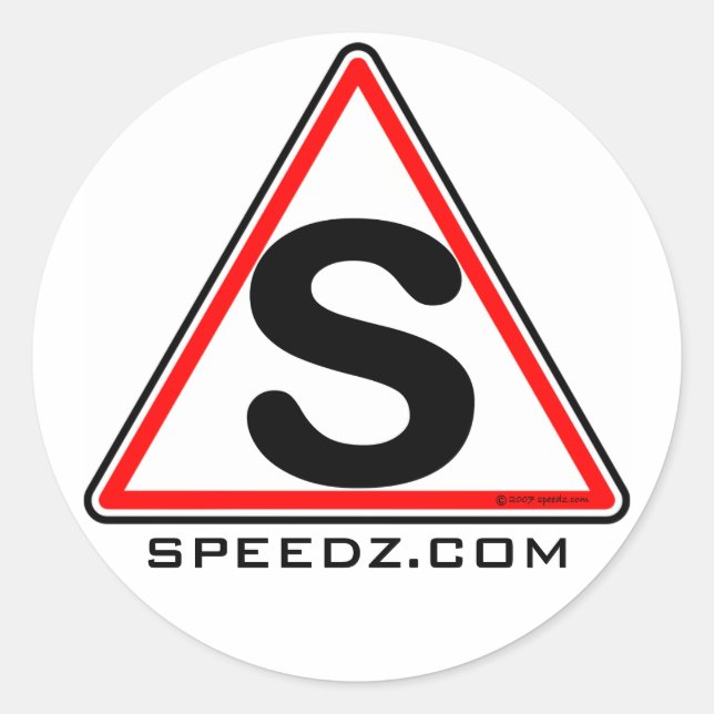 Redonda Pegatina de pertenencia a SPEEDZ (Anverso)