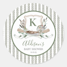 Redonda Pegatina de pesca, pegatina de cumpleaños de peces