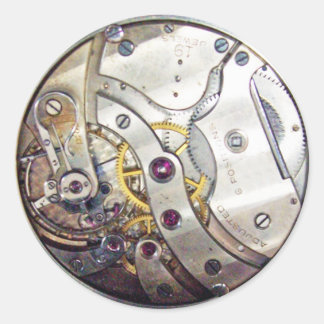 Redonda Pegatina de piezas móviles Steampunk