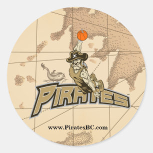 Redonda Pegatina de piratas