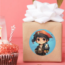 Pegatina de piratas escuetos