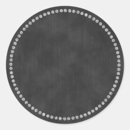 Redonda Pegatina de pizarra con monograma de anillo platea