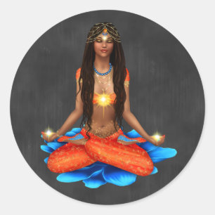 Redonda Pegatina de pizarra con Mystic Healer