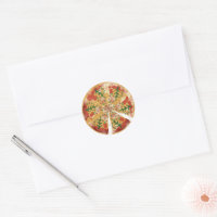 Pegatina de Pizza de Navidad