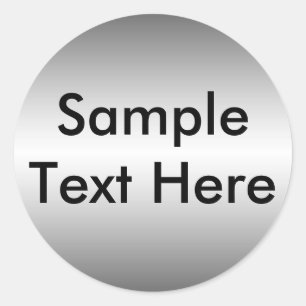 Redonda Pegatina de placa de aspecto Metalizado suave