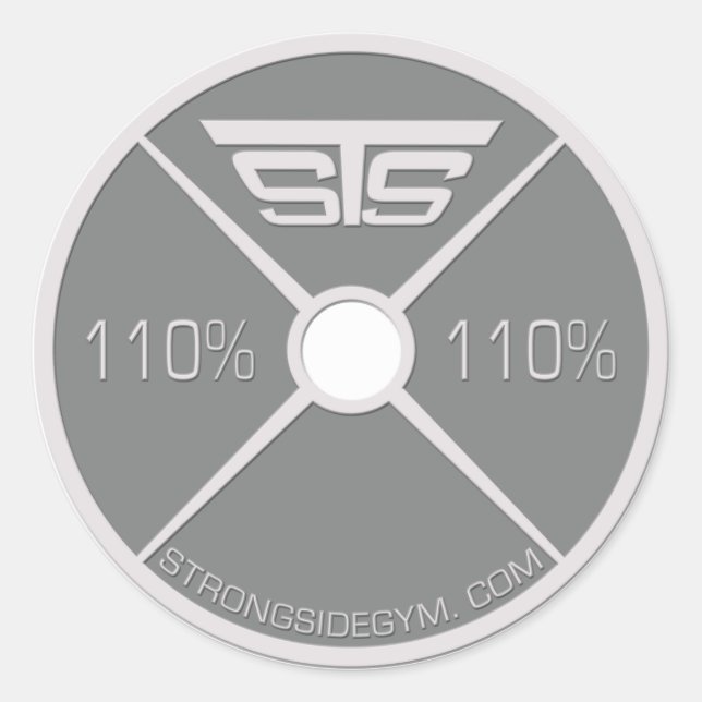 Redonda Pegatina de placa STS (Anverso)