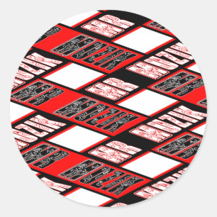 Redonda Pegatina de Plad