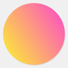 Redonda Pegatina de plantilla en blanco de degradado amari
