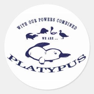 Redonda Pegatina de Platypus