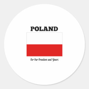 Redonda Pegatina de Polonia