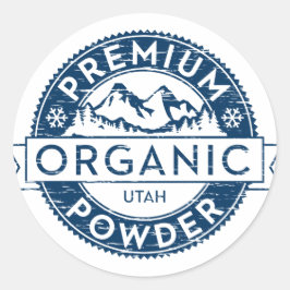 Redonda Pegatina de polvo para Utah Orgánico Premium