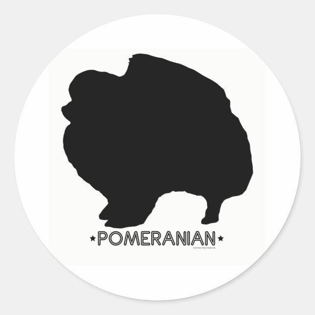 Redonda Pegatina de Pomerania (Anverso)