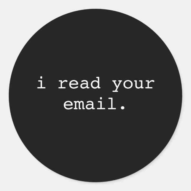 Redonda Pegatina de portátiles Hacker - Correo electrónico (Anverso)