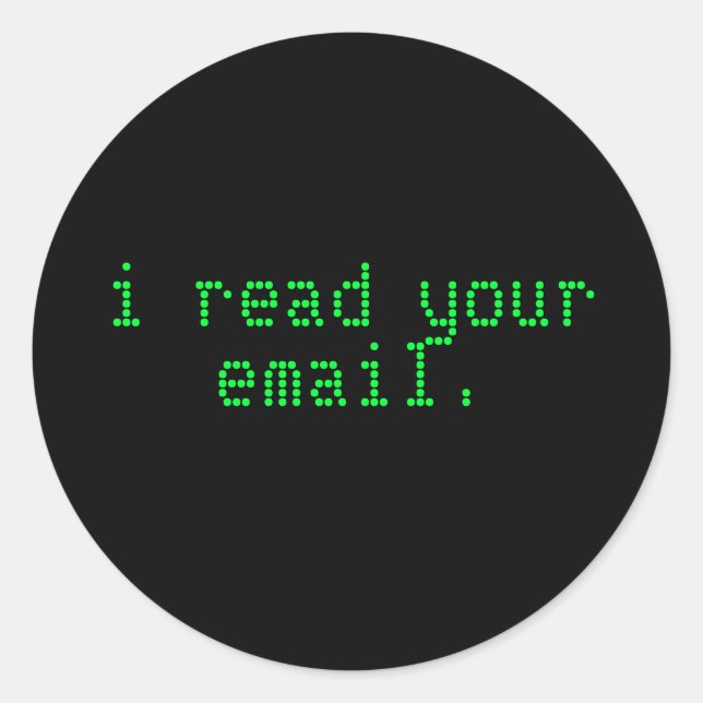 Redonda Pegatina de portátiles Hacker - Correo electrónico (Anverso)