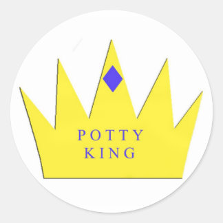 Redonda Pegatina de Potty King