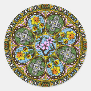 Redonda Pegatina de primavera