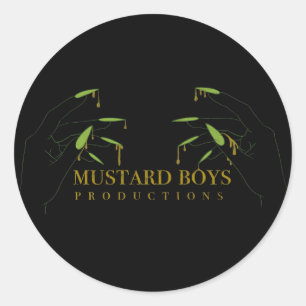 Redonda pegatina de producción de uñas verdes Mustard Boys