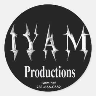 Redonda Pegatina de Producciones de IYAM