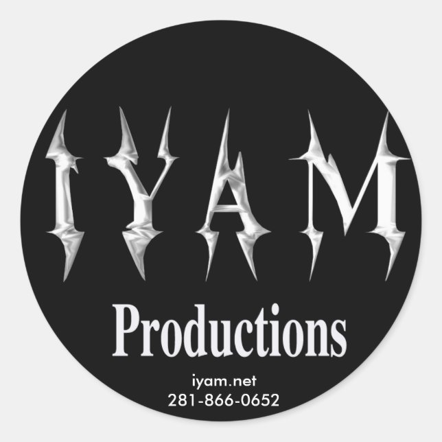 Redonda Pegatina de Producciones de IYAM (Anverso)