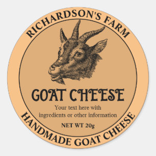 Redonda Pegatina de productos de Personalizado de queso de