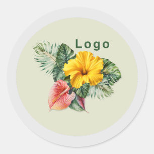 Redonda Pegatina de productos de plantilla de logotipo red