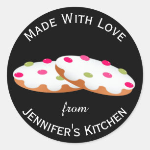 Redonda Pegatina de productos horneados Personalizado Cook