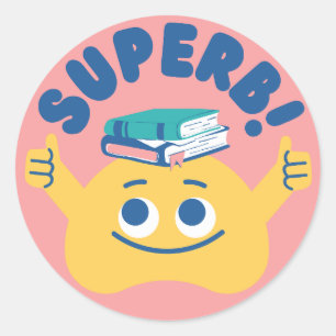Redonda Pegatina de profesor/a valiente modo profesor/a