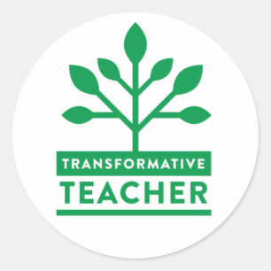 Redonda Pegatina de profesores transformadores