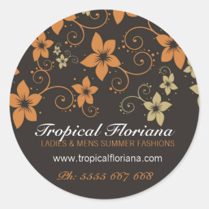 Redonda Pegatina de promoción comercial de moda floral tro