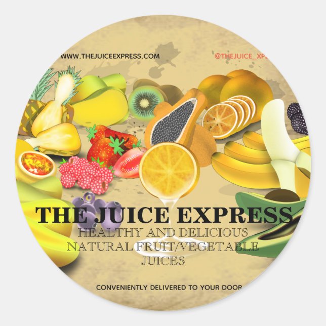 Redonda Pegatina de promoción de negocios de entrenador de (Anverso)