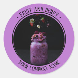 Redonda Pegatina de promoción de producto con foto