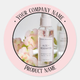 Redonda Pegatina de promoción de producto con foto