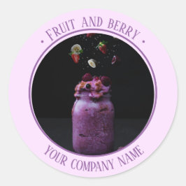 Redonda Pegatina de promoción de producto con foto