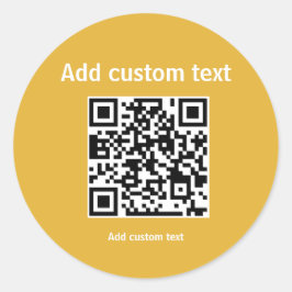 Redonda pegatina de promoción personalizada de código QR p