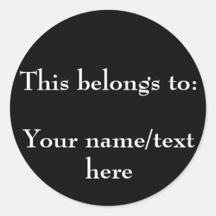 Redonda Pegatina de propiedades de personalizable