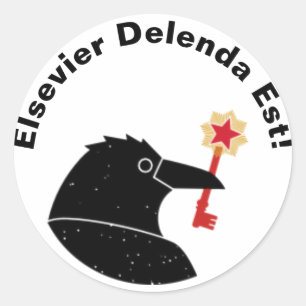 Redonda Pegatina de protesta de Elsevier