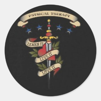 Redonda Pegatina de PT inspirado en Ed Hardy