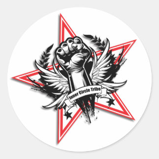 Redonda Pegatina de puño de estrella de Networker de Autor