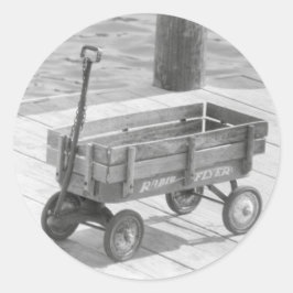 Redonda Pegatina de Radio Flyer Wagon