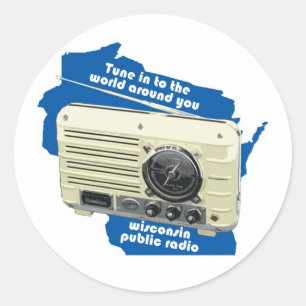 Redonda Pegatina de Radio Pública de Wisconsin