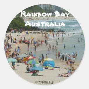 Redonda Pegatina de Rainbow Bay