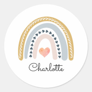 Redonda Pegatina de Rainbow Kid