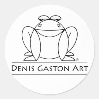Redonda Pegatina de ranas para el arte Denis Gaston