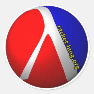 Redonda Pegatina de raquetas con URL