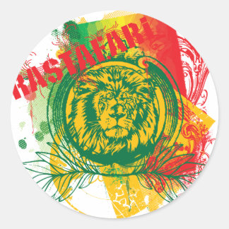 Redonda Pegatina de Rastafari