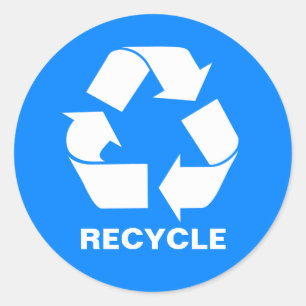 REDONDA PEGATINA DE RECICLAJE