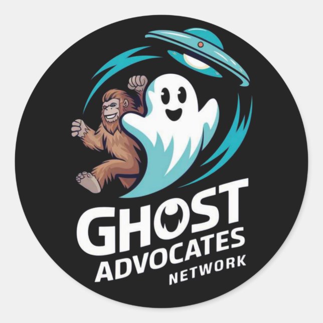 Redonda Pegatina de red de Ghost Advocate (Anverso)
